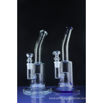 Inset Showerhead Perc Glass Water Pipe with Bent Neck (ES-GB-419)